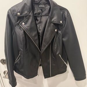 Express Faux Leather Cropped Jacket